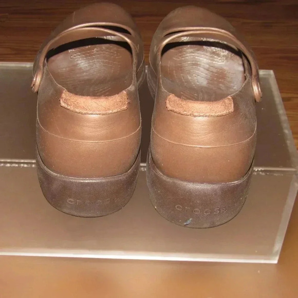 CROCS Mary Jane Comfort Flats Bundle of 2-Pair Shoes (Brown and Black) Size W9 - Picture 4 of 11